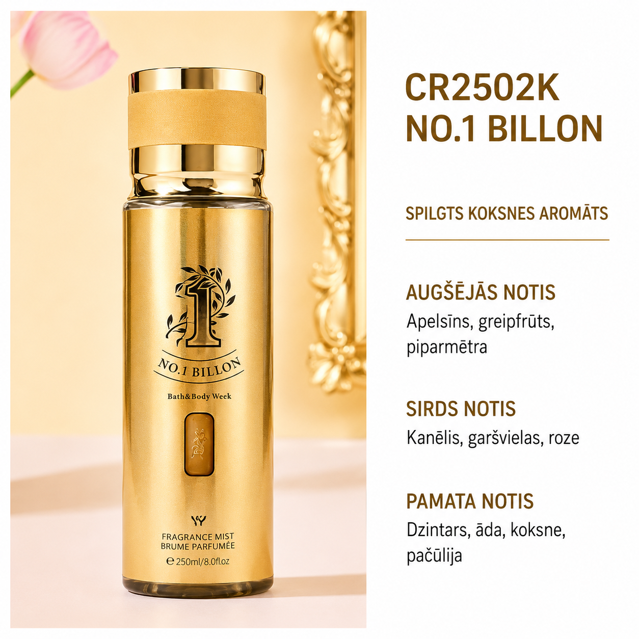Dezodorants vīriešiem NO.1 Billion (250 ml)