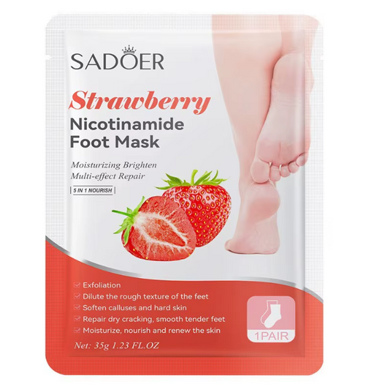 Zemeņu nikotinamīda pēdu maska