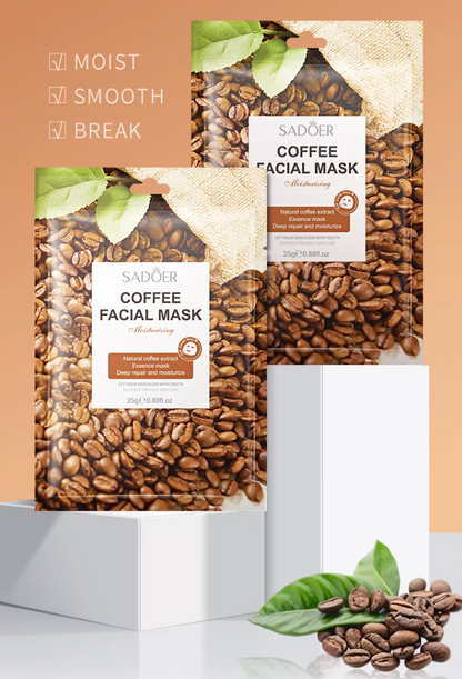 Kafijas pupiņu ekstrakta sejas maska