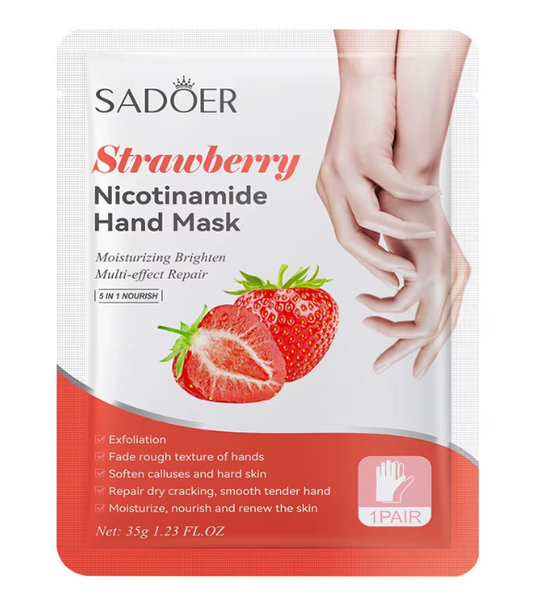 Zemeņu roku maska - cimdiņi, 35g