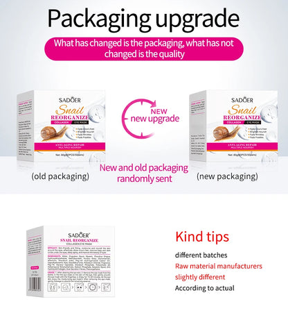 Gliemežu kolagēna acu maska, 60gab.