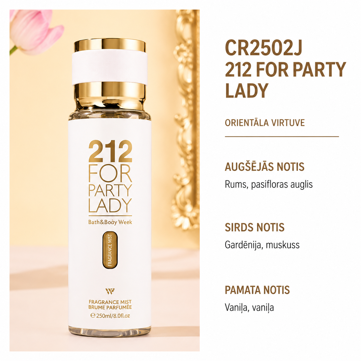 Dezodorants sievietēm 212 Party Lady (250 ml)